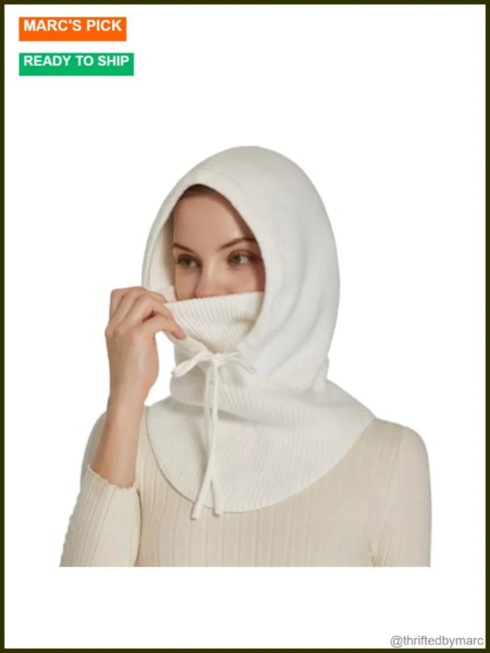 Knit Balaclava Winter Hat Face Mask Ski Mask Neck Warmer